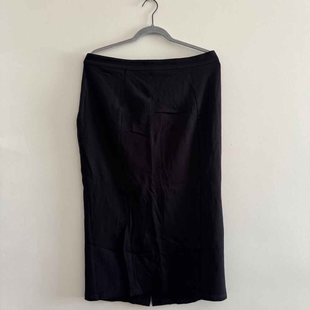 EUC Laura Byrnes midi skirt in black size 2x
